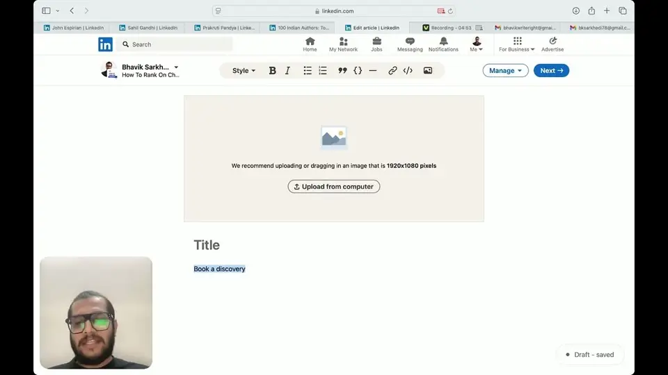 Video thumbnail: The LinkedIn newsletter strategy that got 1,000 subscribers on day one